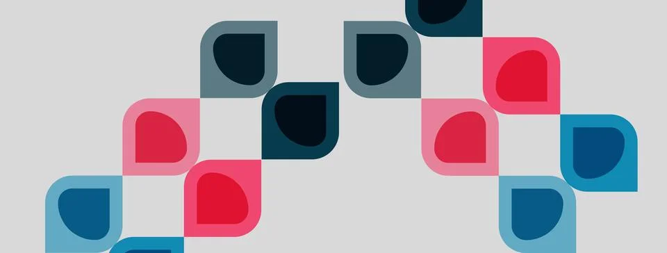 Abstract pattern. Rounded squares, varying colors, light gray background. S.. Stock Illustration