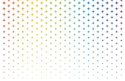 Abstract pattern of scale rainbow stars on white background - Vector illustratio Stock Illustration