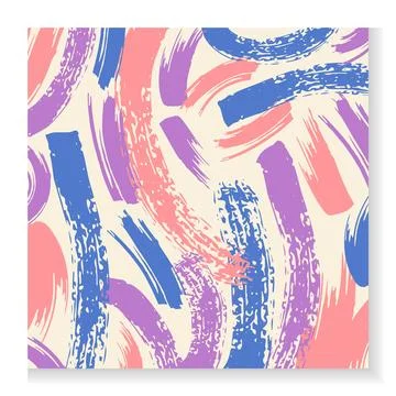 Abstract pattern. Seamless splat texture, paint lines and brushstrokes, colorful Stock Illustration