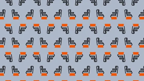 Abstract Pattern of Seats - A Modern and Colorful Design. Stock Footage 325401089