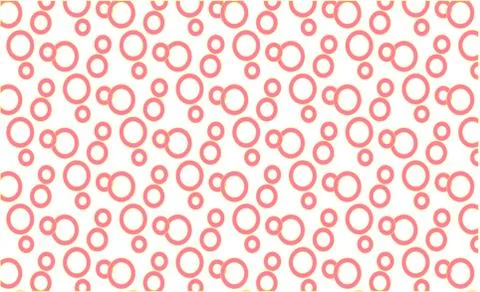 Abstract pattern set of pink circles contours on white background Illustrazione stock