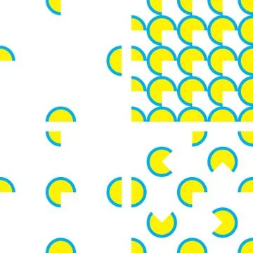 Abstract pattern set seamless background. Fabric wallpaper. Stock Illustration