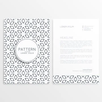 Abstract pattern shape letterhead template Stock Illustration