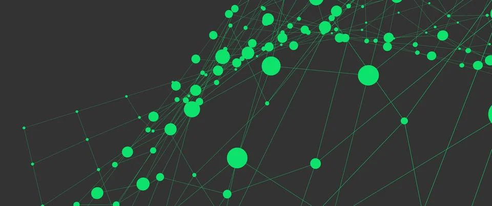 Abstract pattern of shapes and lines on a gray background. Stock Illustration