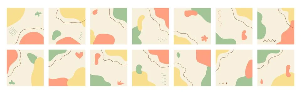 Abstract pattern shapes, modern doodles. Circle graphic art, scribble texture Stock Illustration
