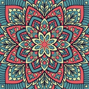 Abstract pattern for shawl. Stock Illustration