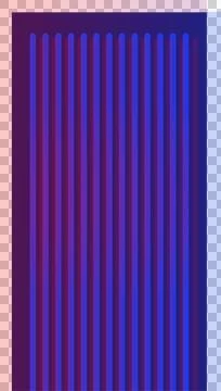 Abstract pattern showing 18 bars over purple gradient red or blue borders Illustrazione stock