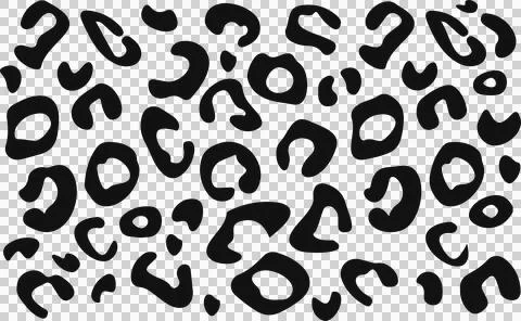 Abstract pattern is showing flat design black oval spots over transparent Stock Illustration