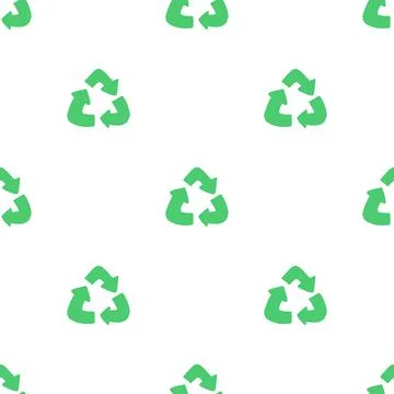 Abstract pattern with sign recycling pattern. Abstract vector background pattern Stock Illustration