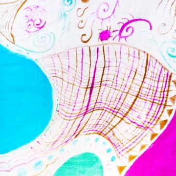 Abstract pattern on silk batik 스톡 사진