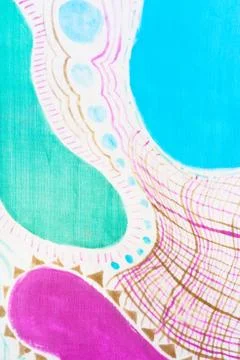 Abstract pattern on silk batik Stock Photos