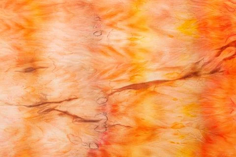 Abstract pattern on silk fabric texture in yellow and brown tones Stock Illustration