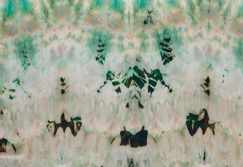 Abstract pattern on silk fabric texture in green tones Illustrazione stock