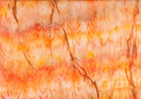 Abstract pattern on silk fabric texture in yellow and brown tones イラスト素材