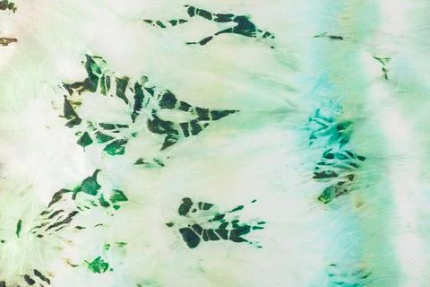 Abstract pattern on silk fabric texture in green tones Stock Photos