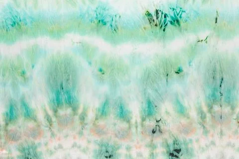 Abstract pattern on silk fabric texture in green tones Foto stock