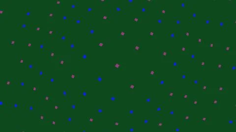 Abstract pattern with small blue and purple squares on green Stock Illustration