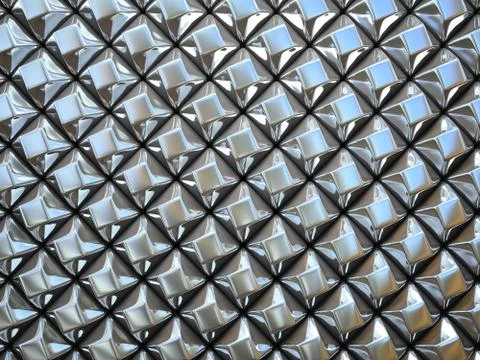 Abstract pattern of  small metal rhombus  pieces Stock Illustration