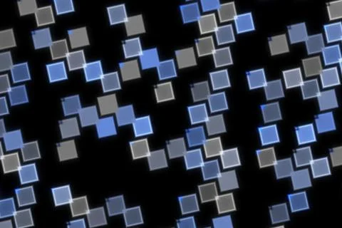 Abstract pattern of small square tiles on black background Stock Illustration