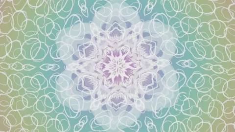 Abstract pattern in soft colors with circular designs and shapes Stock Footage 337390085