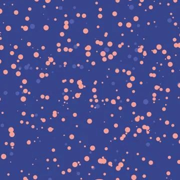Abstract pattern with speckles pink color on blue background. Stock Illustration