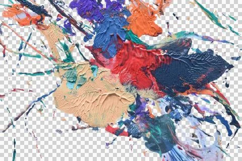 Abstract pattern with splashes and strokes of paint. Stock Photos