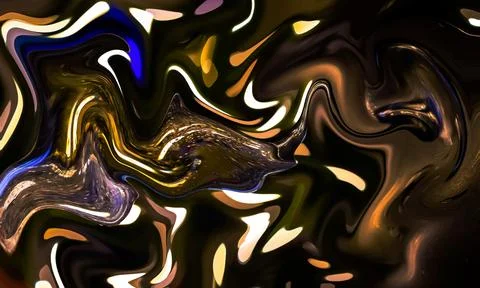 Abstract pattern from spots and strokes. Dark background, texture Illustrazione stock