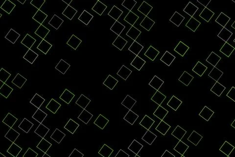 Abstract pattern of squares on black background Illustrazione stock
