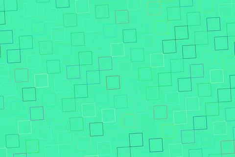 Abstract pattern of squares on a bright turquoise background 스톡 일러스트