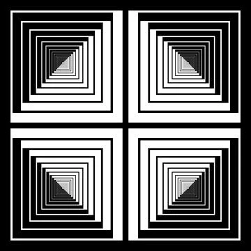 Abstract pattern squares illusion effect halftone band side square halftone イラスト素材