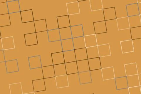Abstract pattern of squares on orange background Stock Illustration
