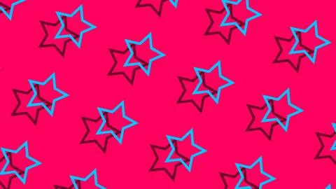 Abstract pattern with star shapers, bright modern 3d render background, computer Stock Illustration