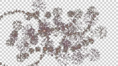 Abstract pattern of stylized, delicate snowflakes or starburst shapes Stock Illustration
