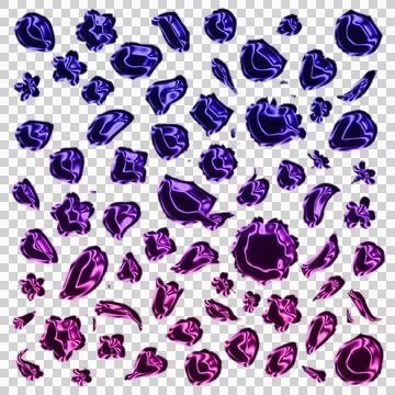 Abstract pattern with swirling purple and blue organic shapes on dark background イラスト素材
