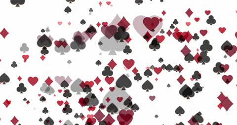 Abstract pattern of the symbols of the playing cards Stock Footage 149930550