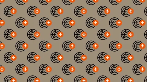 Abstract Pattern with Target and Plus Sign Repetition. Stock Footage 325402054