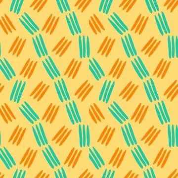 Abstract pattern teal yellow brush strokes Stock Illustration