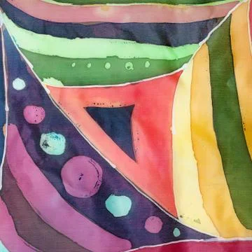 Abstract pattern in the technique of hot batik Stock Photos