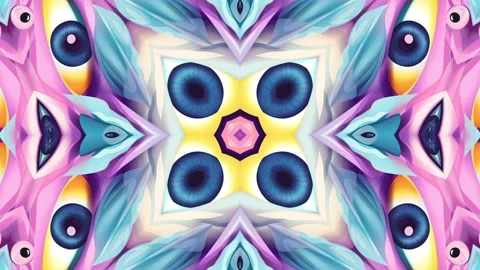 Abstract pattern technology: kaleidoscope animation for computer or tech project Stock Footage 239631901