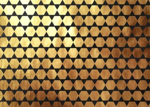 Abstract pattern texture gold geometric. Vector golden and black background Stock Illustration