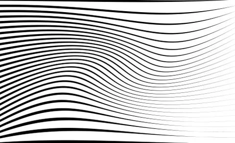 Abstract pattern / texture with wavy, billowy lines Stock Illustration