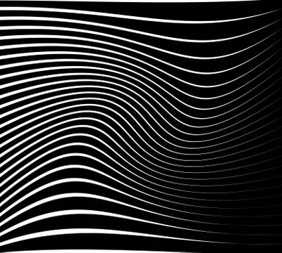 Abstract pattern / texture with wavy, billowy lines Stock Illustration