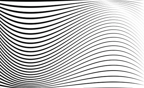 Abstract pattern / texture with wavy, billowy lines Stock Illustration