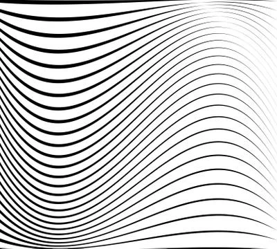 Abstract pattern / texture with wavy, billowy lines Stock Illustration
