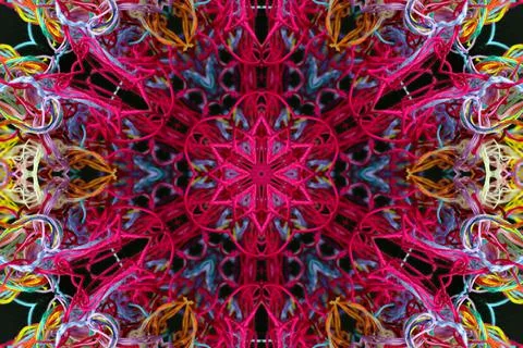 Abstract pattern of threads with 3D effect Stock Illustration