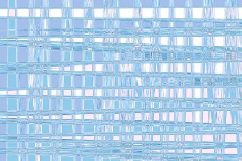 Abstract pattern of transparent and light blue squares on a soft pink backg.. Stock Illustration