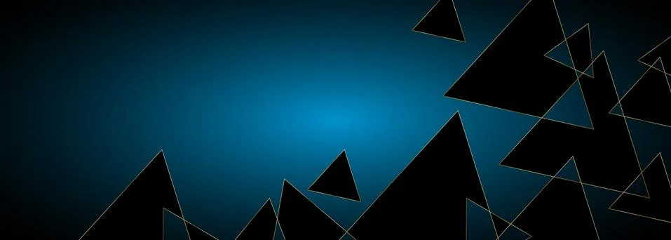 Abstract pattern from triangles with gold. Luxury dark blue background vector . 스톡 일러스트