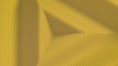 Abstract pattern of triangles with an offset effect. Animation of yellow clean r Video stock 161416012