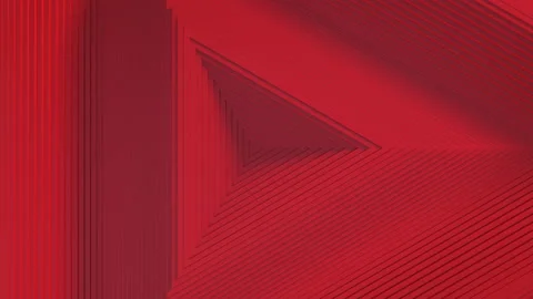 Abstract pattern of triangles with an offset effect. Animation of red clean ring Video stock 161417763