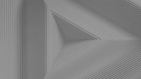 Abstract pattern of triangles with an offset effect. Animation of white gray cle Stock Footage 161418828